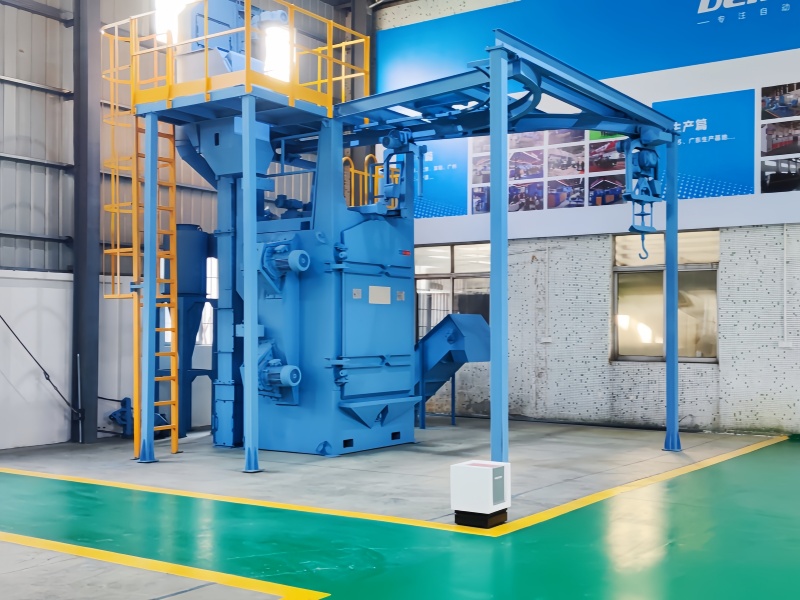 Double Hooks Shot Blasting Machine For Auto Parts