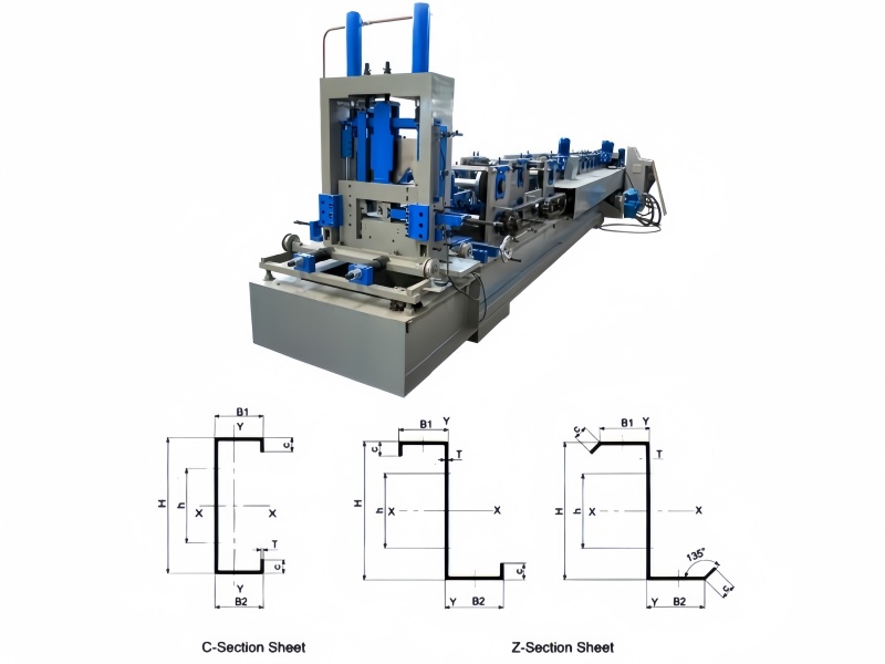 C-Section Steel Profile Roll Forming Machine