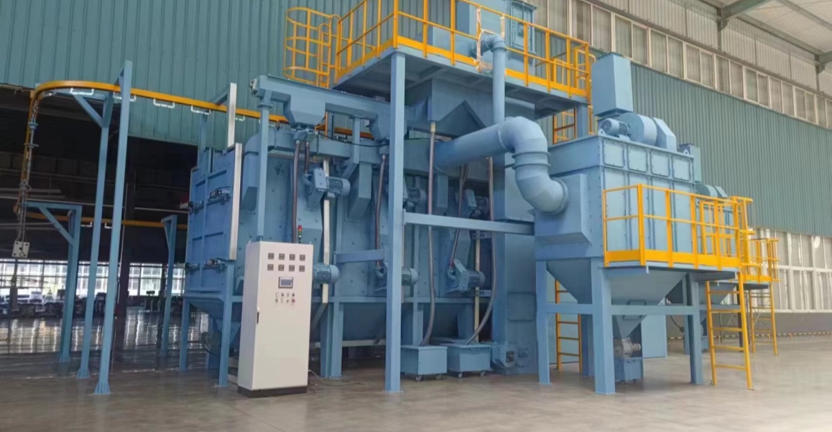 Catenary Pass Shot Blasting Machine For Outdoor Furniture(图1)