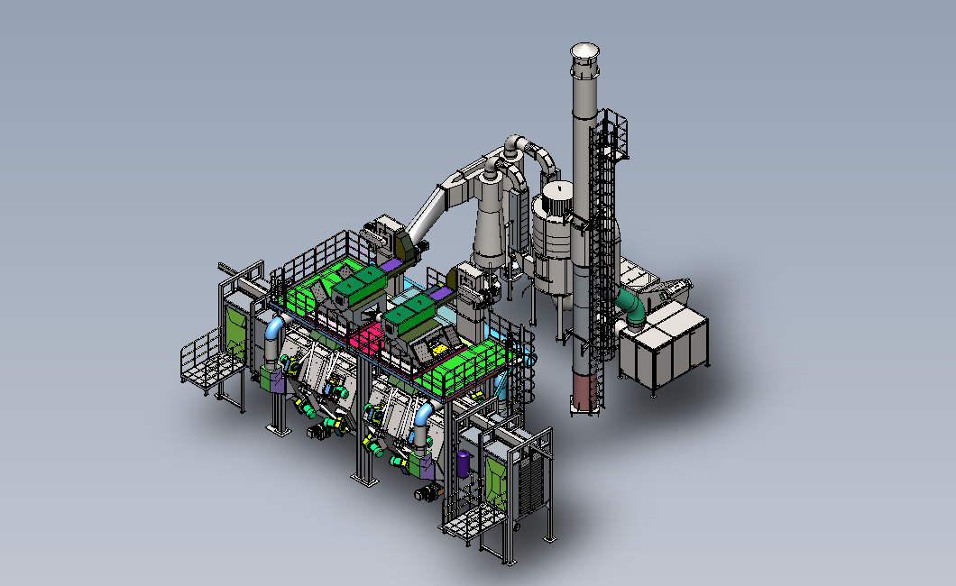 Shot Blasting +Powder Coating Line(图1)