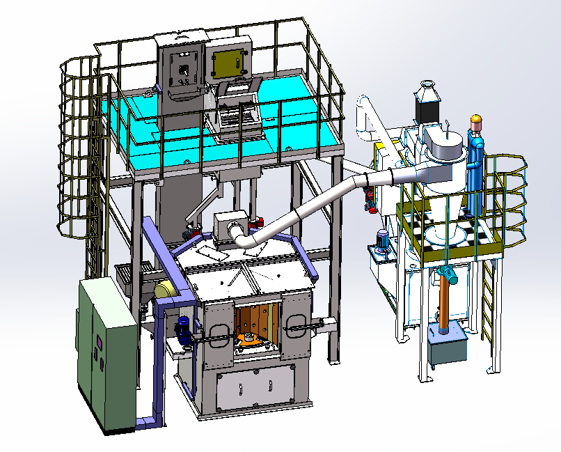 Five Station Rotary Table Gear Blasting Peening Machine(图1)