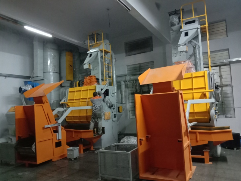 MIZHI Tumble Belt Shot Blasting Machine Is Used BYD AUTO(图1)