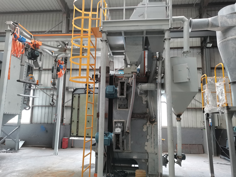 MIZHI overhead hanger type shot blasting machine is in manufacturing (图1)