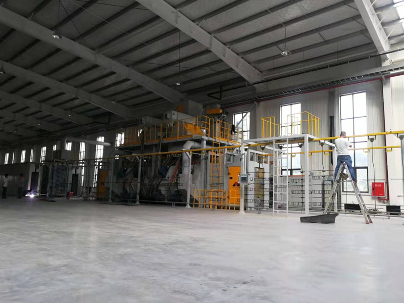 MIZHI hanger chain type shot blasting machine for auto parts(图1)