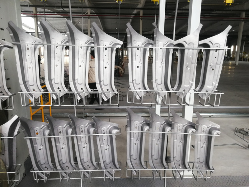 MIZHI hanger chain type shot blasting machine for auto parts(图1)