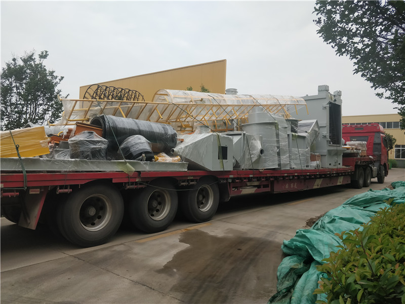 MIZHI first delivery in June hanger shot blasting machine and wet dust collector(图2)