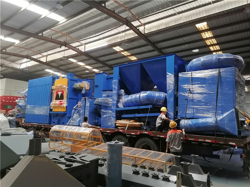 MIZHI first delivery in June hanger shot blasting machine and wet dust collector(图1)