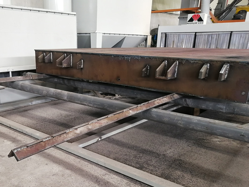 MIZHI roller type shot blasting machine used in do surface cleaning for Steel plates(图1)