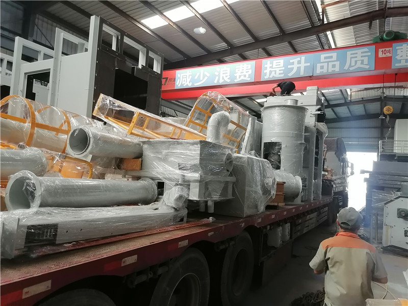 MIZHI second delivery in June a hook shot blasting machine and a wet dust collector(图1)
